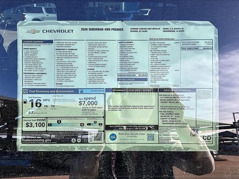 New 2026 Chevrolet Suburban Premier w/ Sun And Tow Package image 21