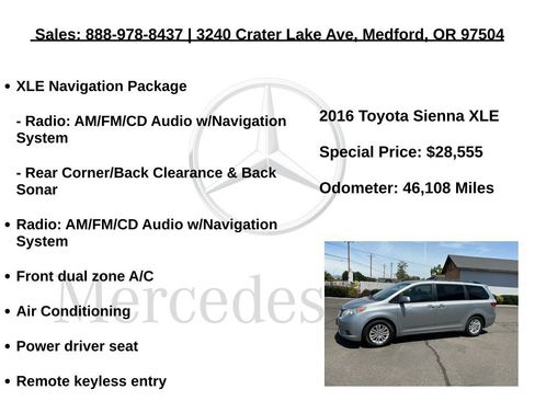 Used 2016 Toyota Sienna XLE w/ XLE Navigation Package FWD image 6