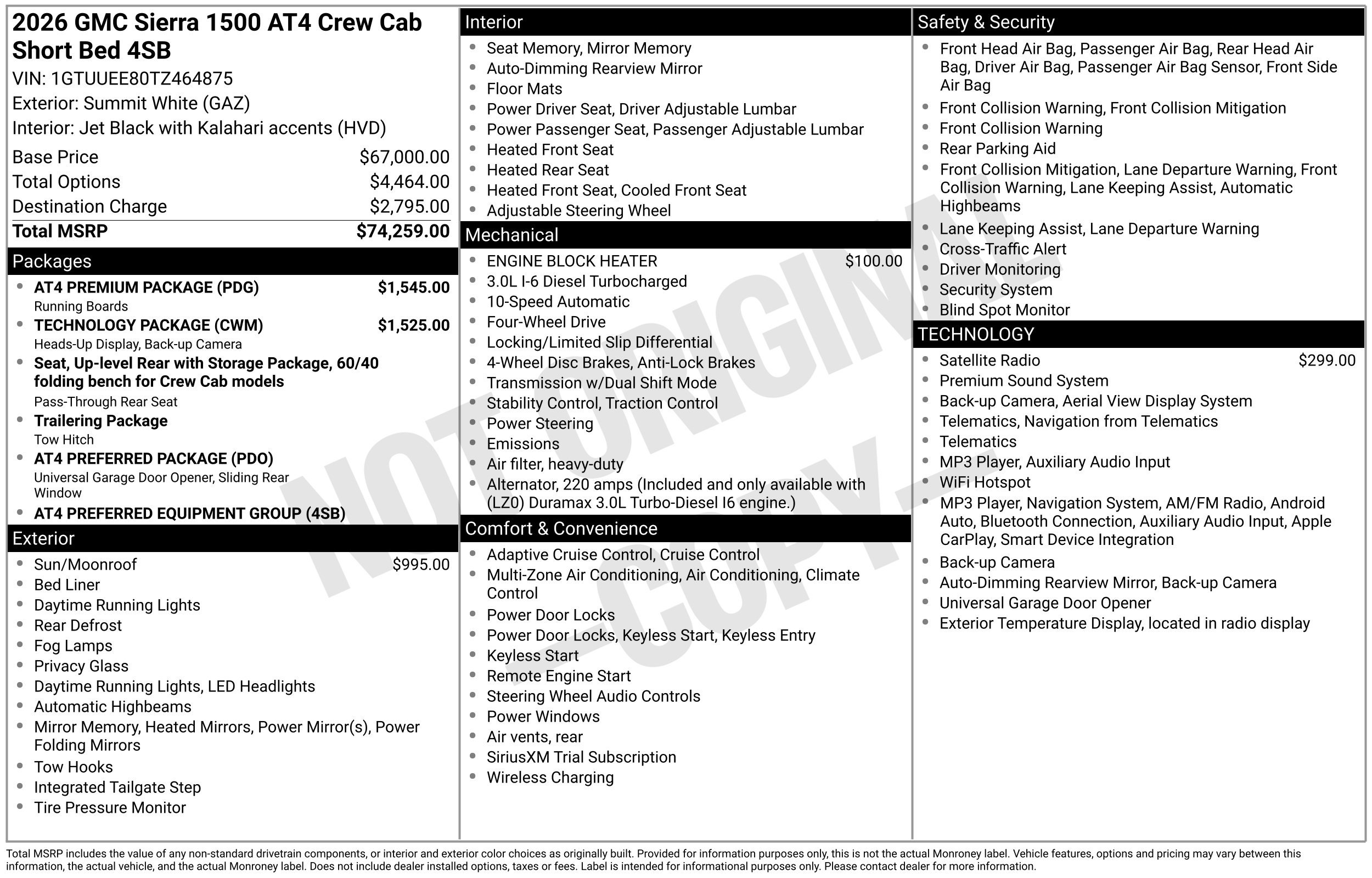 New 2026 GMC Sierra 1500 AT4 w/ AT4 Premium Package AWD/4WD image 3