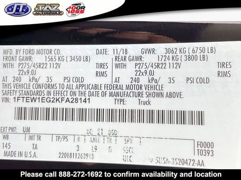 Used 2019 Ford F150 Limited w/ Trailer Tow Package AWD/4WD image 25