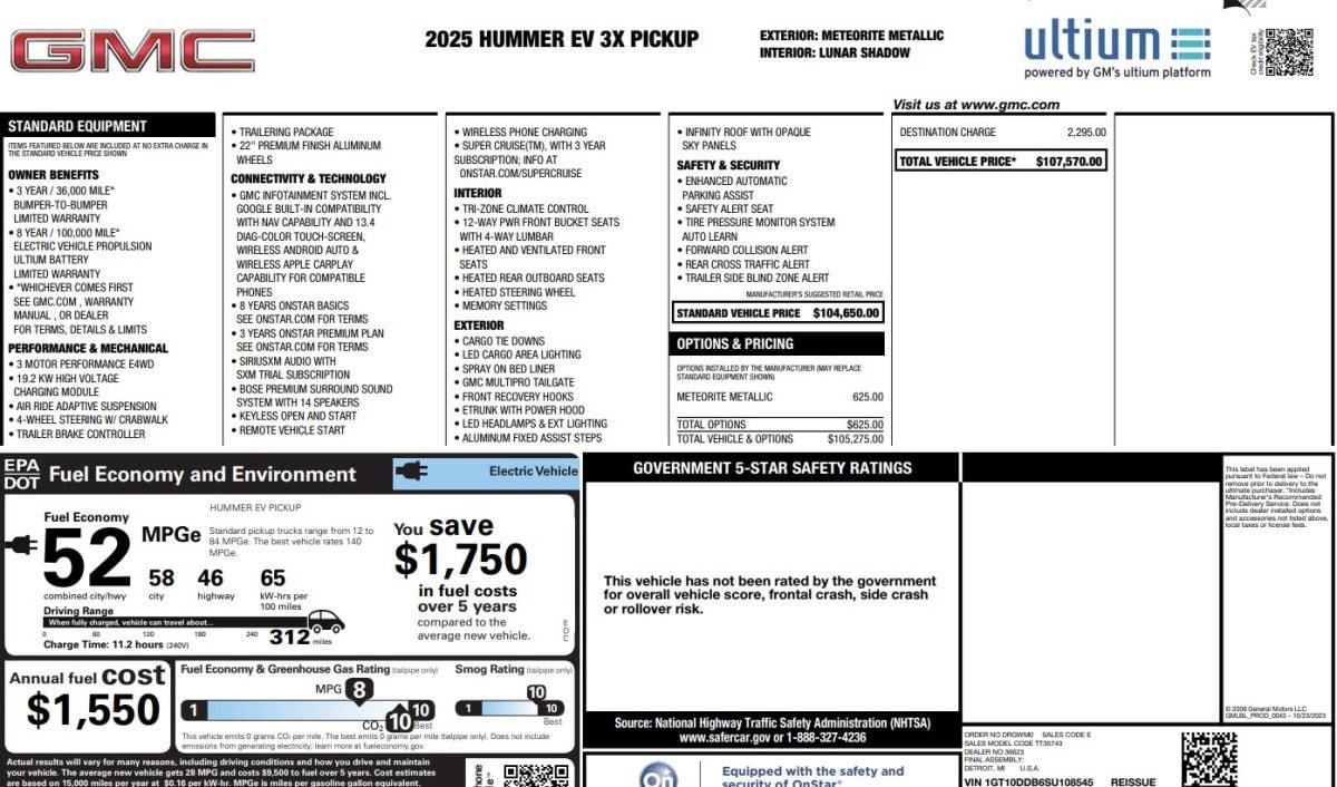 Used 2025 GMC Hummer EV 3X AWD/4WD image 14
