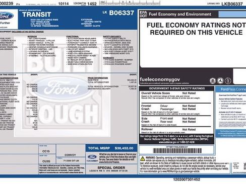 Certified 2020 Ford Transit 250 Low Roof w/ Exterior Upgrade Package image 3