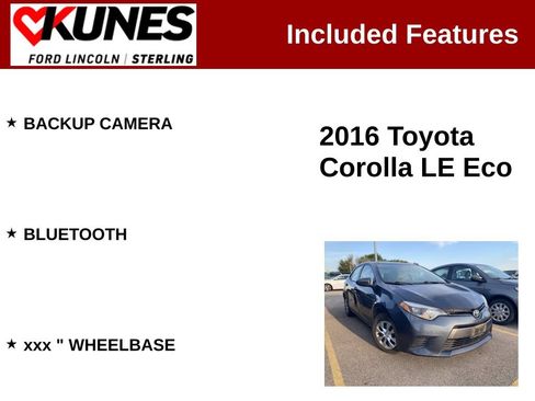 Used 2016 Toyota Corolla LE FWD image 2