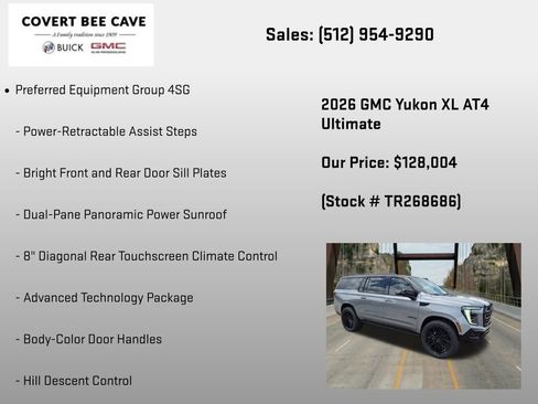 New 2026 GMC Yukon XL AT4 Ultimate AWD/4WD image 12