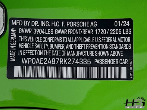 Used 2024 Porsche 718 Cayman GT4 RS w/ Weissach Package RWD image 18