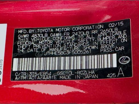 Used 2015 Lexus RC 350 w/ F Sport w/Summer Tires image 38