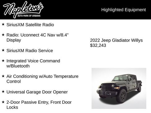 Used 2022 Jeep Gladiator Willys image 7