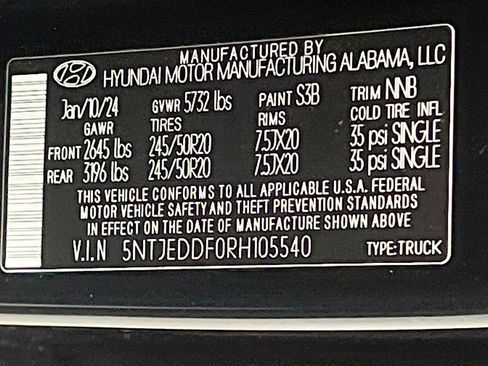 Used 2024 Hyundai Santa Cruz Limited AWD/4WD image 33