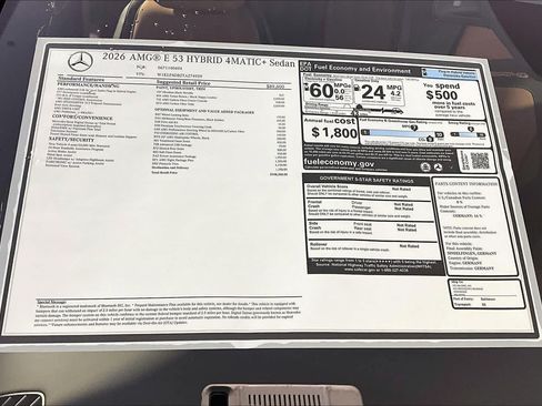 New 2026 Mercedes-Benz E 53 AMG e 4MATIC Sedan image 18