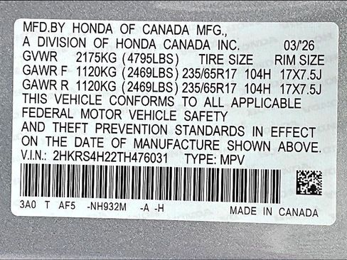 New 2026 Honda CR-V LX image 21