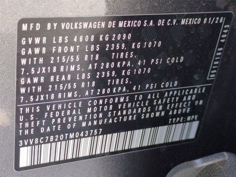 New 2026 Volkswagen Taos S AWD/4WD image 22