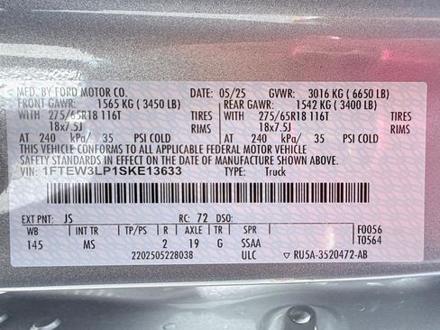 Used 2025 Ford F150 XLT w/ Equipment Group 301A Standard AWD/4WD image 19