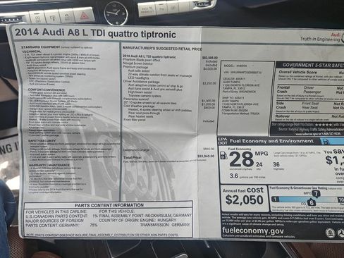 Used 2014 Audi A8 L TDI image 38