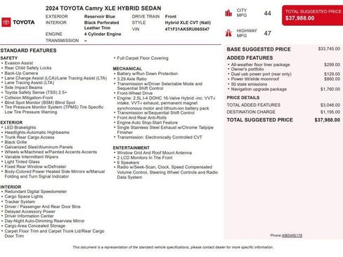 Used 2024 Toyota Camry XLE image 42