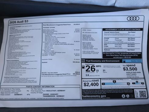 Used 2026 Audi S3 Premium AWD/4WD image 9