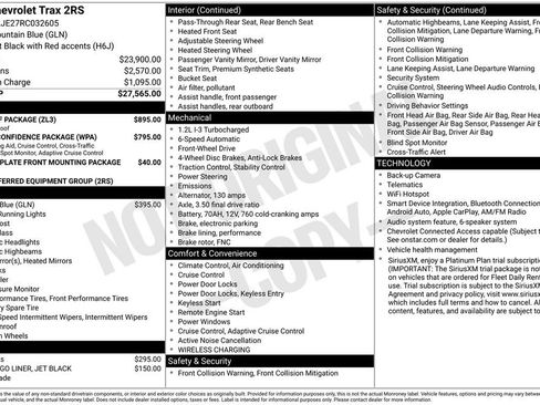 Certified 2024 Chevrolet Trax RS w/ Sunroof Package FWD image 34