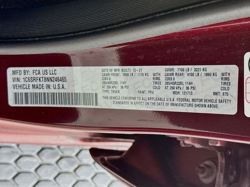 Used 2022 RAM 1500 Limited w/ Body Color Bumper Group AWD/4WD image 71