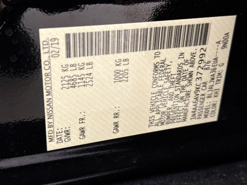 Used 2019 Nissan Maxima 3.5 SV w/ Floor Mat Group image 23