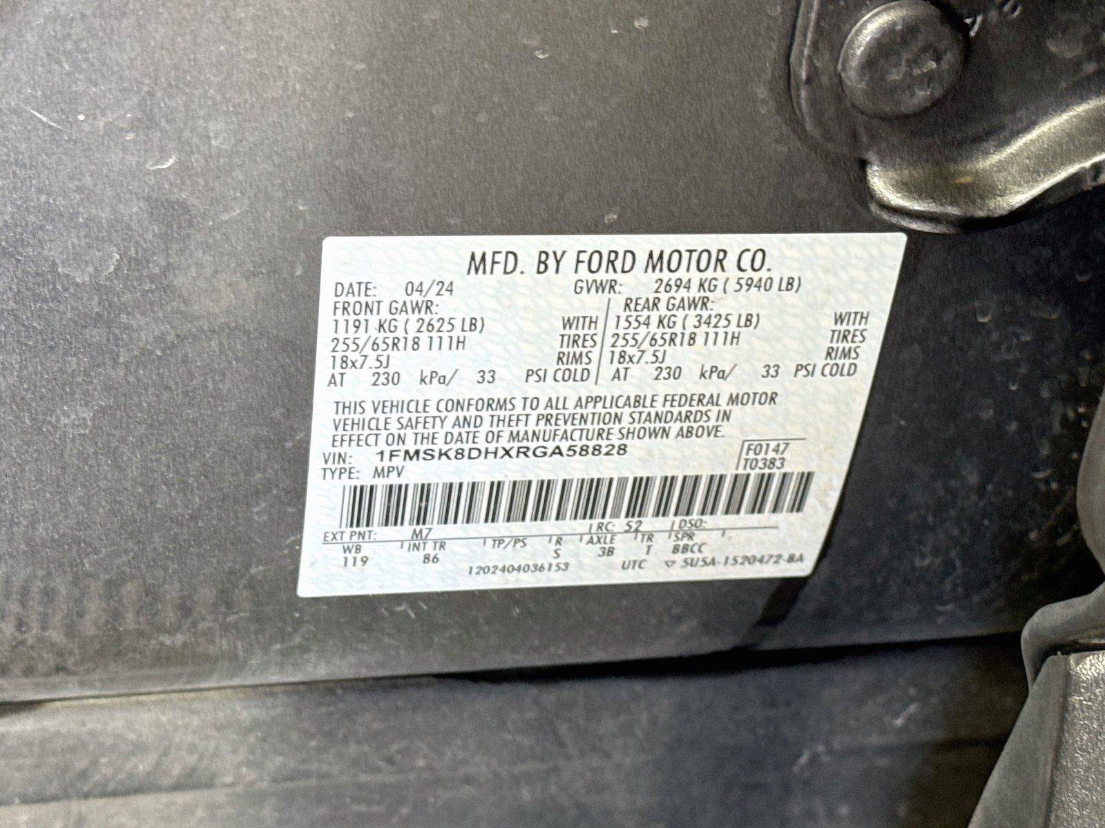 Used 2024 Ford Explorer XLT AWD/4WD image 24