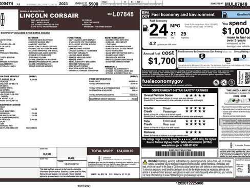 Used 2021 Lincoln Corsair Reserve w/ Equipment Group 201A AWD/4WD image 3