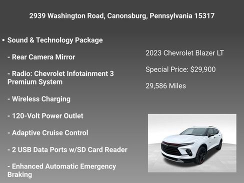 Used 2023 Chevrolet Blazer LT w/ Sound & Technology Package AWD/4WD image 6