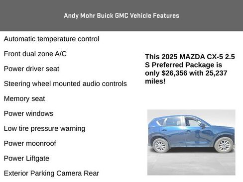 Used 2025 MAZDA CX-5 AWD 2.5 S w/ Preferred Package image 8