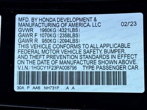 Certified 2023 Honda Accord LX image 28