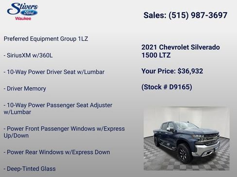Used 2021 Chevrolet Silverado 1500 LTZ AWD/4WD image 8