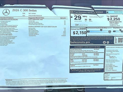 New 2026 Mercedes-Benz C 300 Sedan image 22