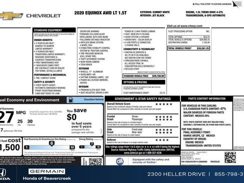 Used 2020 Chevrolet Equinox LT AWD/4WD image 25