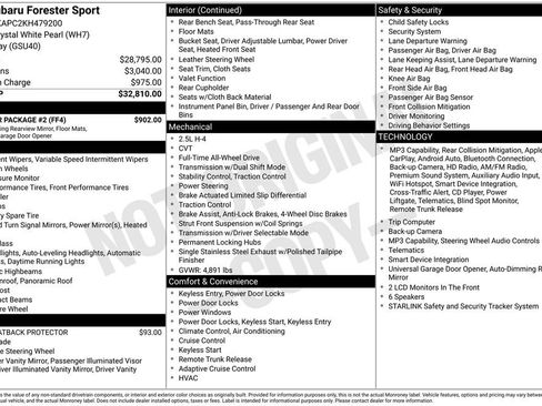 Used 2019 Subaru Forester Sport w/ Popular Package #2 AWD/4WD image 2