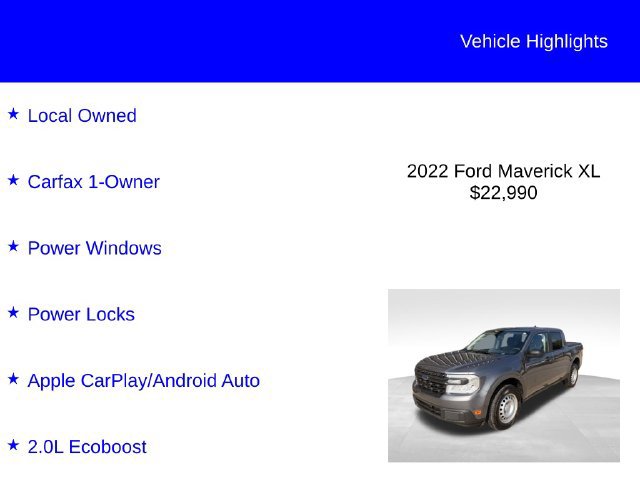 Used 2022 Ford Maverick XL FWD image 2