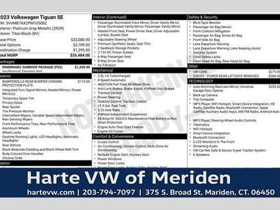 Used 2023 Volkswagen Tiguan SE w/ Panoramic Sunroof Package