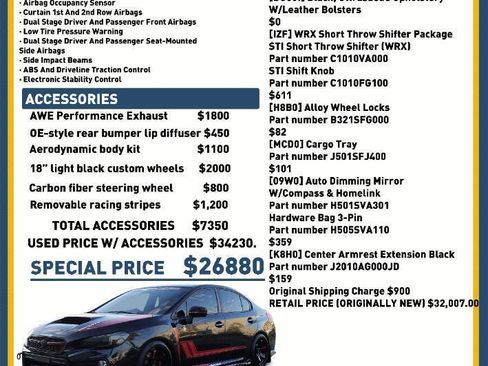 Used 2020 Subaru WRX Premium AWD/4WD image 4