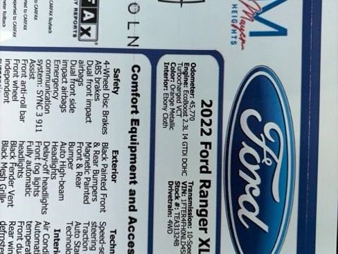 Used 2022 Ford Ranger XLT w/ Equipment Group 302A High AWD/4WD image 38