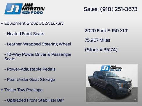 Used 2020 Ford F150 XLT w/ Equipment Group 302A Luxury AWD/4WD image 12