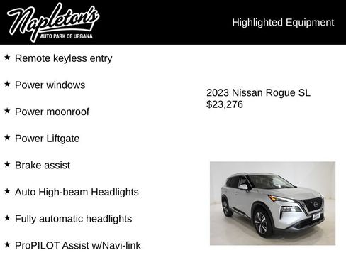 Used 2023 Nissan Rogue SL w/ SL Premium Package FWD image 16