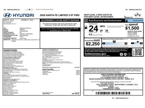 Used 2024 Hyundai Santa Fe Limited FWD image 2