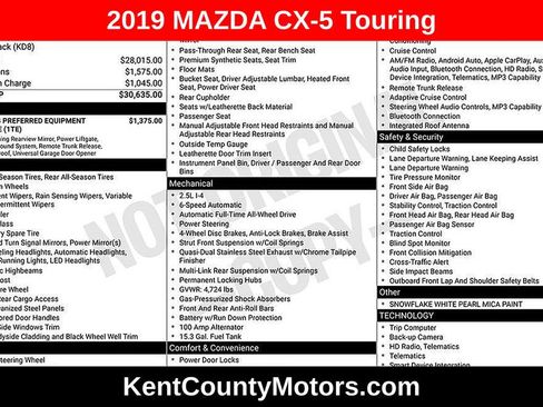 Used 2019 MAZDA CX-5 Touring AWD/4WD image 1