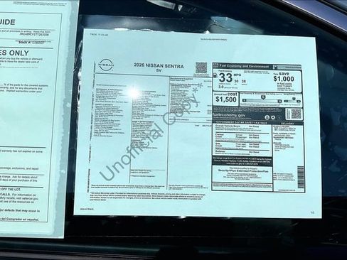 New 2026 Nissan Sentra SV w/ SV Convenience Package FWD image 12