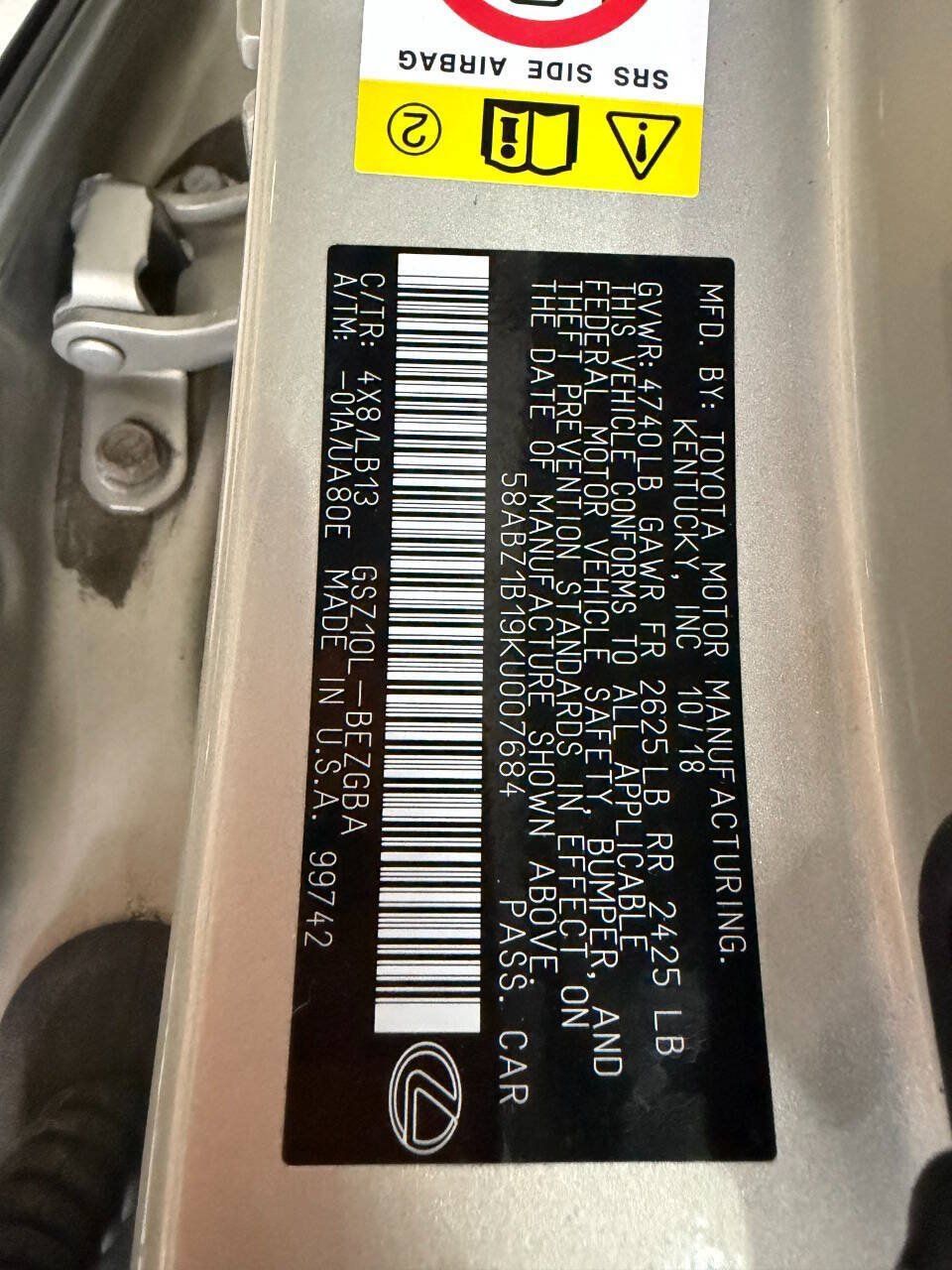 Used 2019 Lexus ES 350 w/ Accessory Package 2 FWD image 32