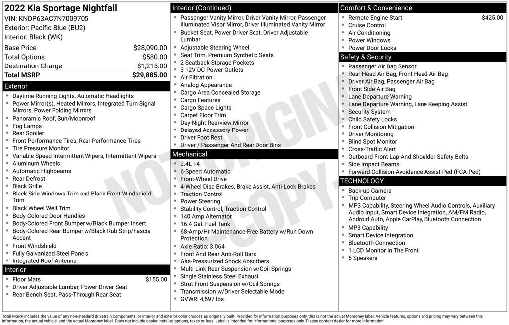 Used 2022 Kia Sportage Nightfall Edition FWD image 36