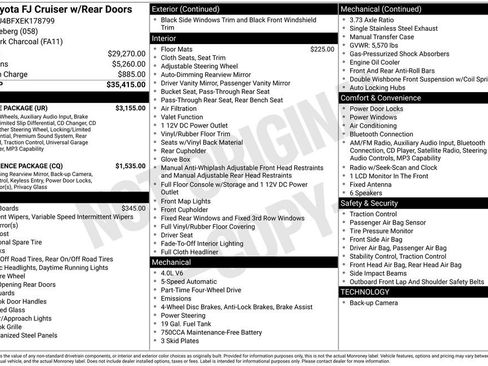 Used 2014 Toyota FJ Cruiser 4WD w/ Upgrade Package image 7