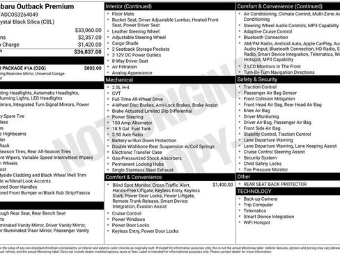 Used 2025 Subaru Outback Premium w/ Popular Package #1A image 8