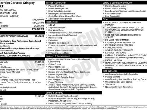 Used 2025 Chevrolet Corvette Stingray Preferred Cpe RWD image 6