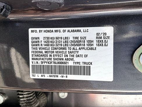 Used 2020 Honda Ridgeline RTL-E image 16