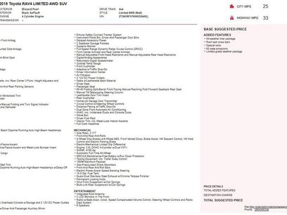 Used 2019 Toyota RAV4 Limited w/ Cold Weather Package