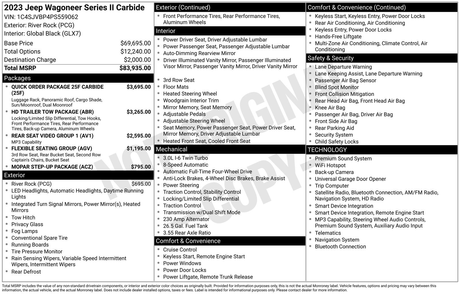 Used 2023 Jeep Wagoneer Series II AWD/4WD image 3