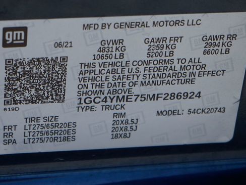 Used 2021 Chevrolet Silverado 2500 Custom w/ Gooseneck/5TH Wheel Package AWD/4WD image 50