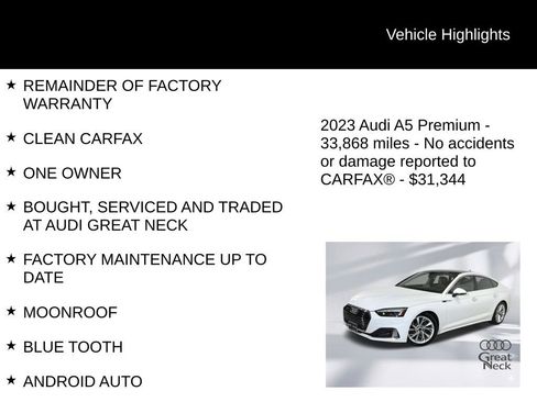 Used 2023 Audi A5 2.0T Premium w/ Convenience Package AWD/4WD image 9